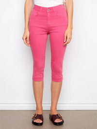 CHARLIE B Twill Capri Pants