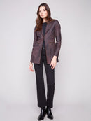 CHARLIE B Vintage Long Faux Blazer