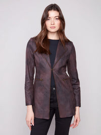 CHARLIE B Vintage Long Faux Blazer