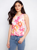 CHARLIE B Printed Organic Tank Top