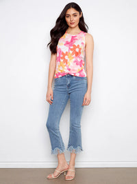CHARLIE B Printed Organic Tank Top