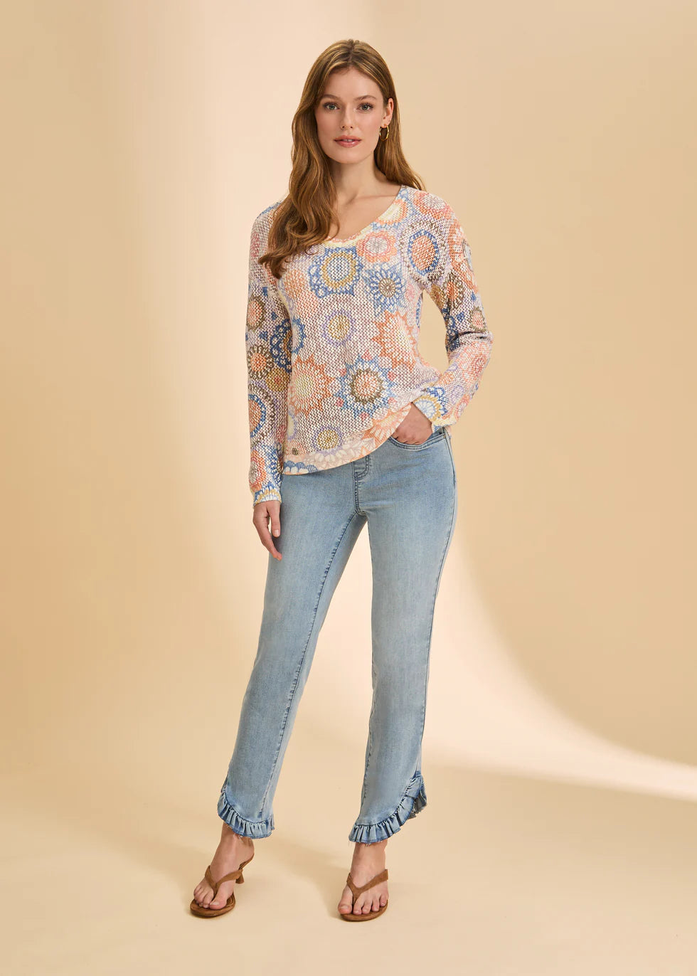 FDJ Open Weave Top