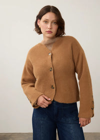 FDJ Collarless Knit Jacket