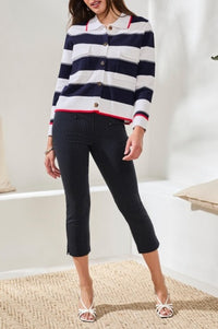 TRIBAL Double Knit Button-Front Cardigan