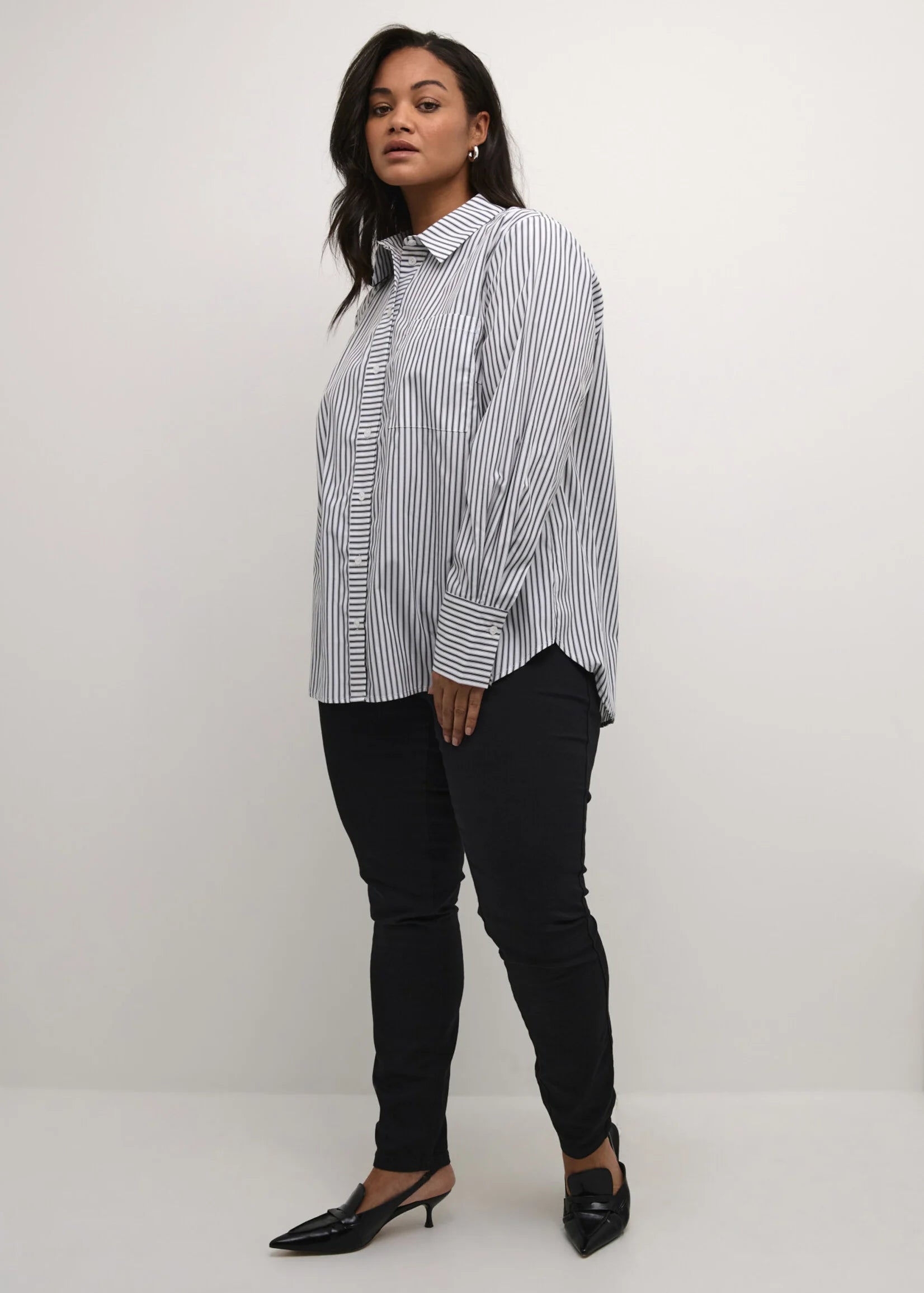 KAFFE CURVE Striped Shirt