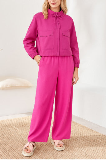 TRIBAL Button Front Jacket w/Hood