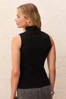 TRIBAL Sleeveless Mock Neck
