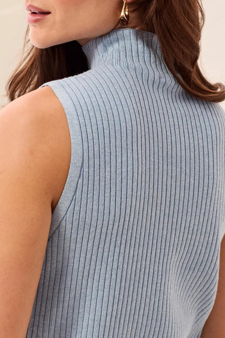 TRIBAL Sleeveless Mock Neck