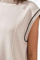 TRIBAL - Techno-Lux Mock Neck Top