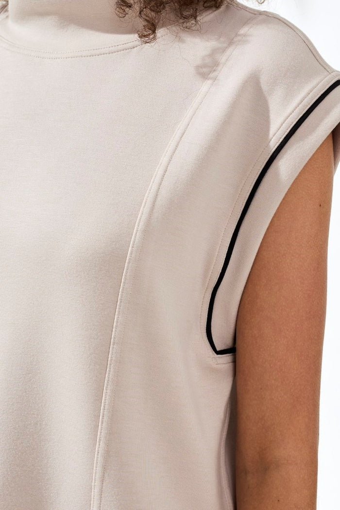 TRIBAL - Techno-Lux Mock Neck Top