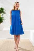 TRIBAL Textured Poplin Dress