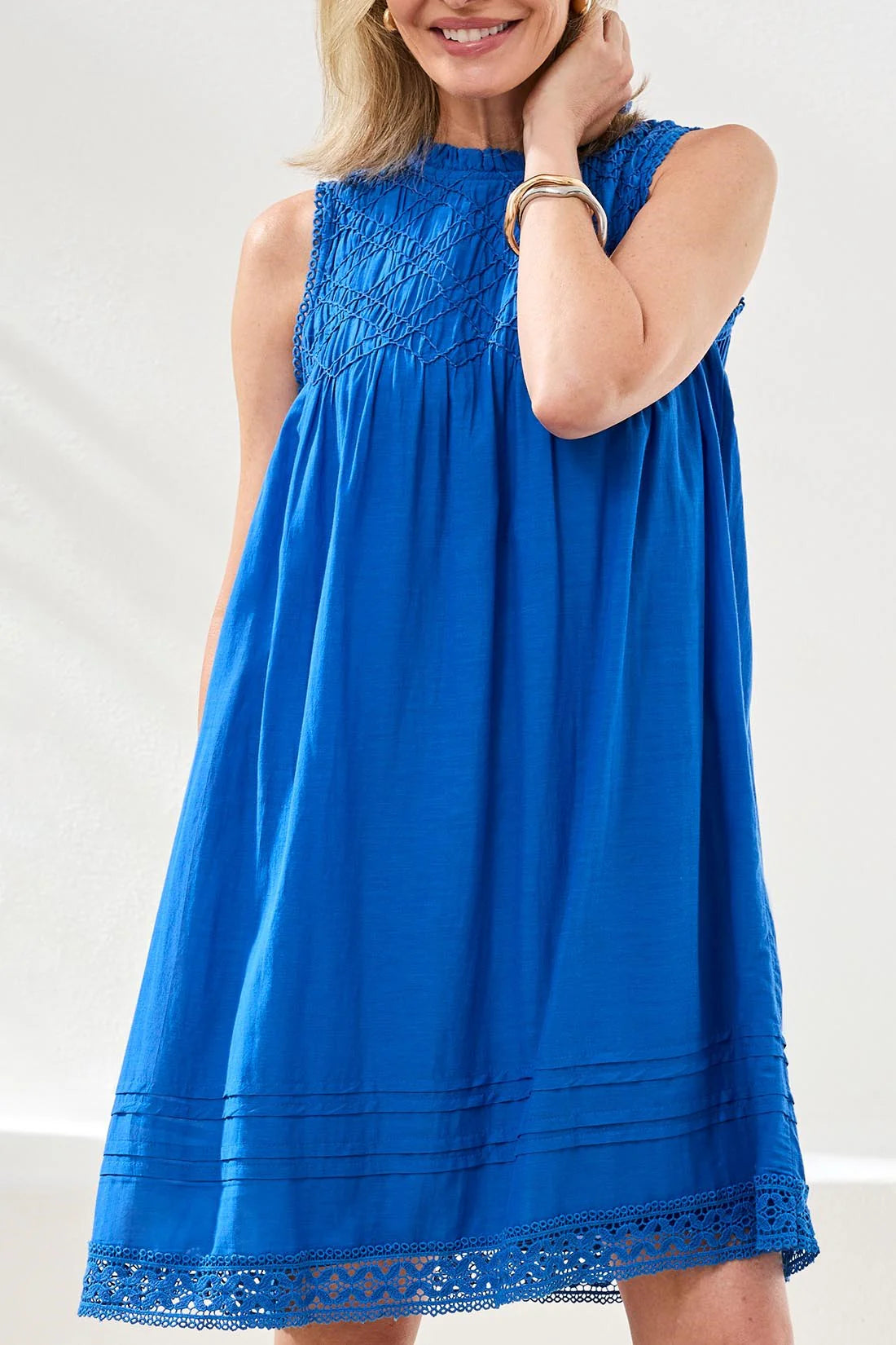 TRIBAL Textured Poplin Dress