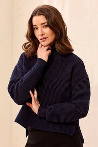 TRIBAL Textured Rib Mock Neck