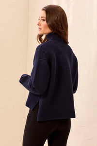 TRIBAL Textured Rib Mock Neck