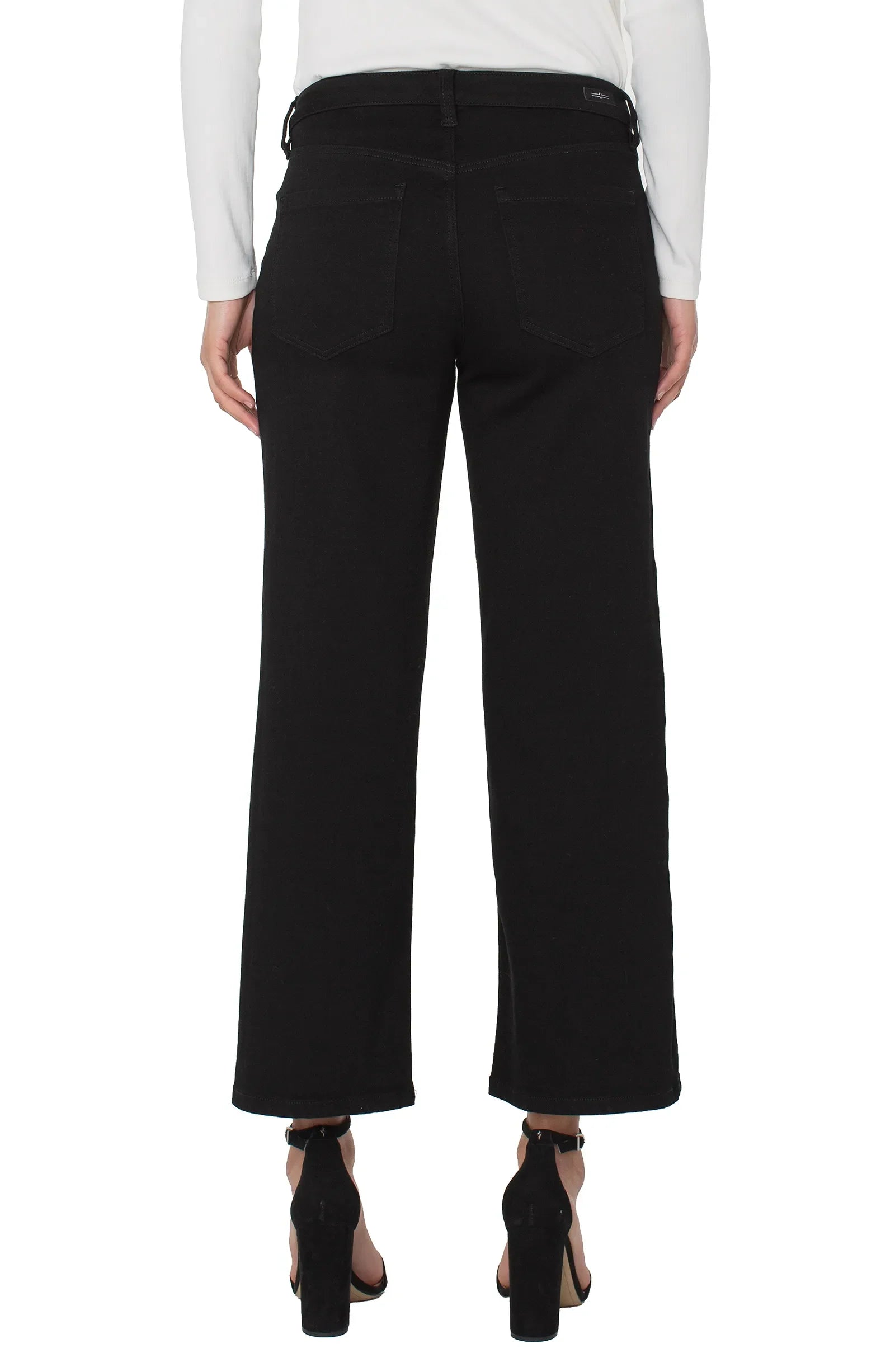 LIVERPOOL Stride Crop Wide Leg Denim